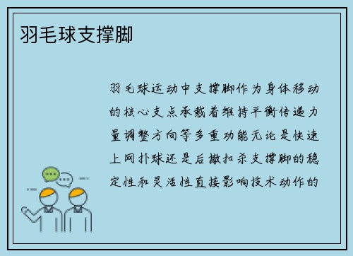 羽毛球支撑脚
